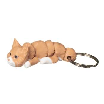 Kot manx jasnobrązowy brelok 3D do kluczy